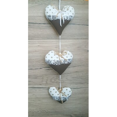 Troj-srdiečko hnedá s bodkou